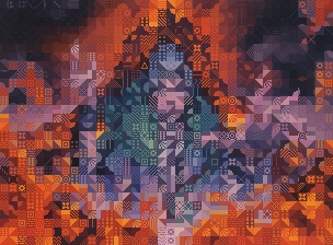 Grim Lavamancer quiltified